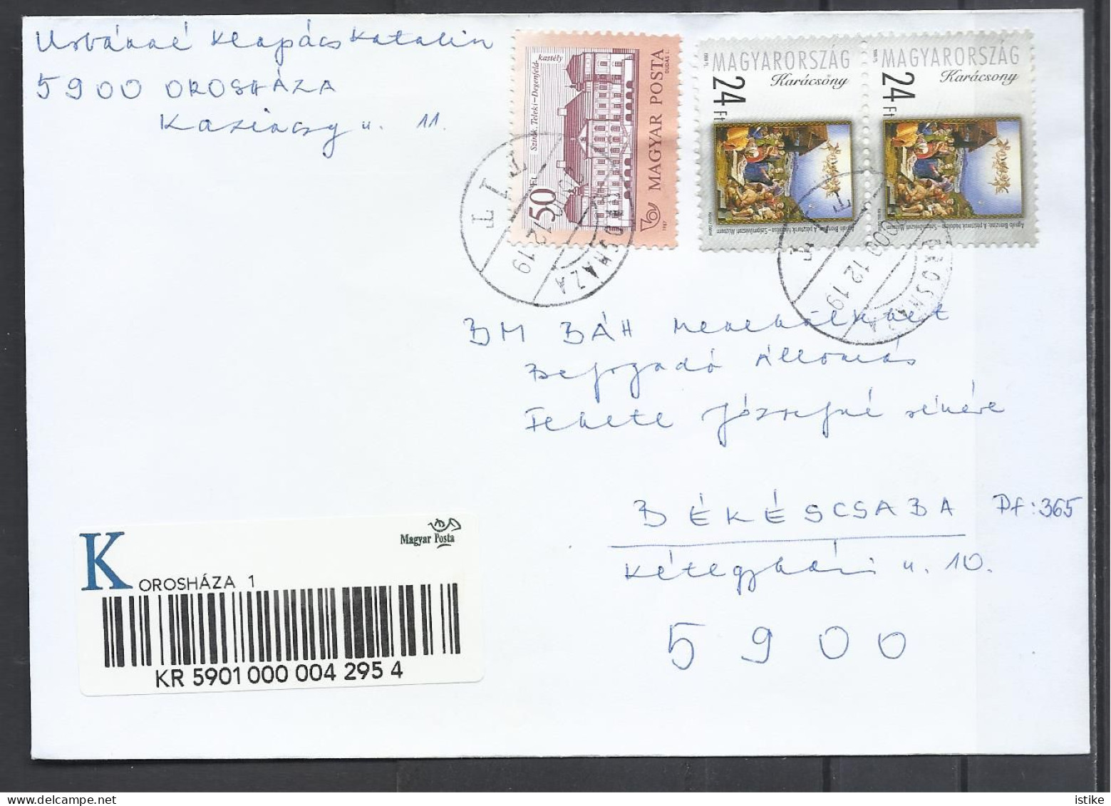 Hungary, Inland Registered Cover "K", Orosháza, 2000. - Cartas & Documentos