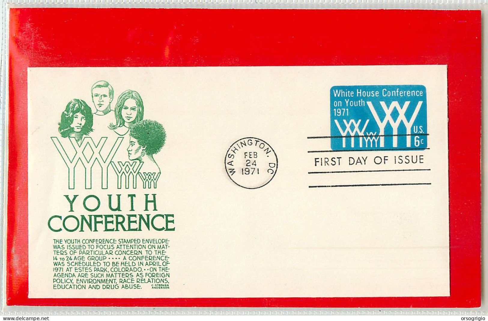 USA - Intero Postale - Ganzsachen - Stationery -  US POSTAGE  6c. -  White House Conference On Youth - 1961-80
