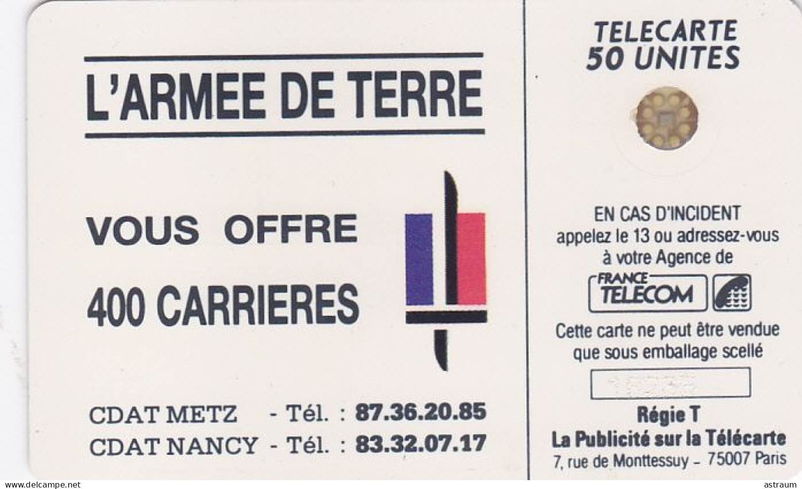 Telecarte Privée D363 LUXE - HELICOPTERE - Armée De Terre - Sc5ab - 1000 Ex - 50 Un - 1990 - Ad Uso Privato