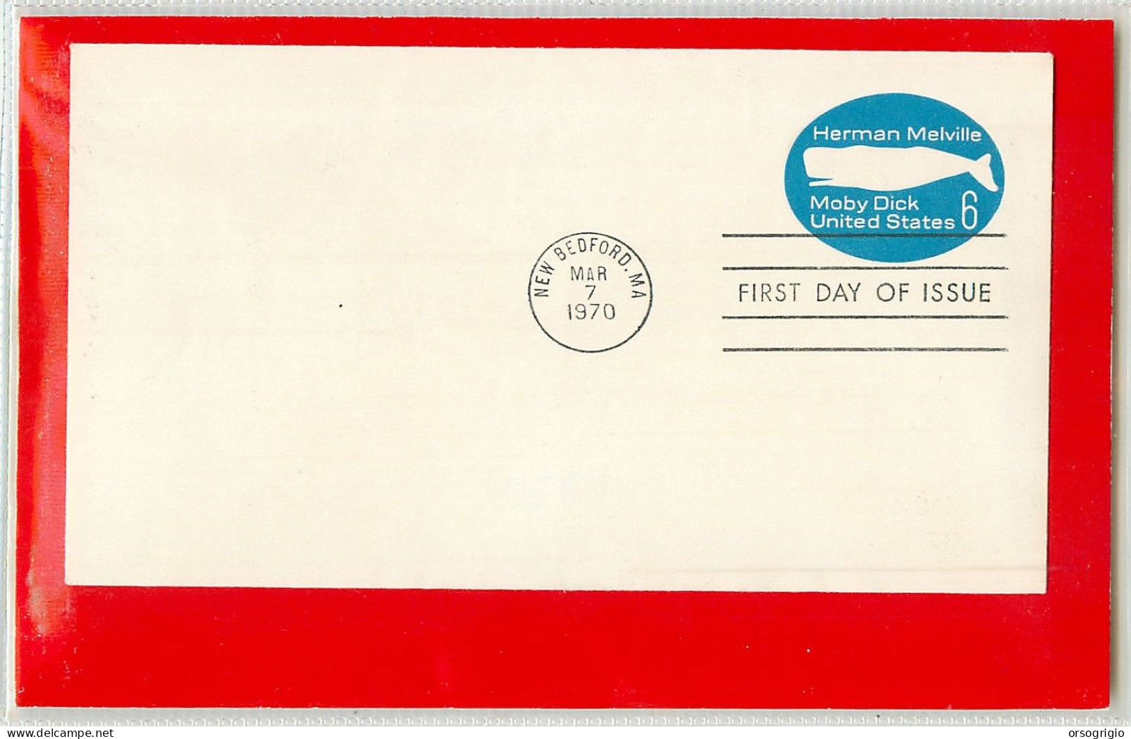 USA - Intero Postale - Ganzsachen - Stationery -  US POSTAGE  6c. -  HERMAN MELVILLE -  MOBY DICK - 1961-80
