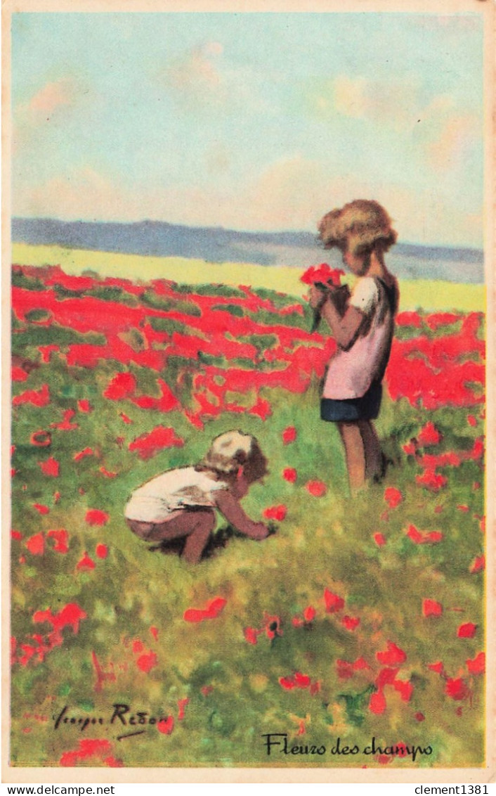 Illustrateur Illustration Redon Fleurs Des Champs N°9 Serie 1939 - Redon