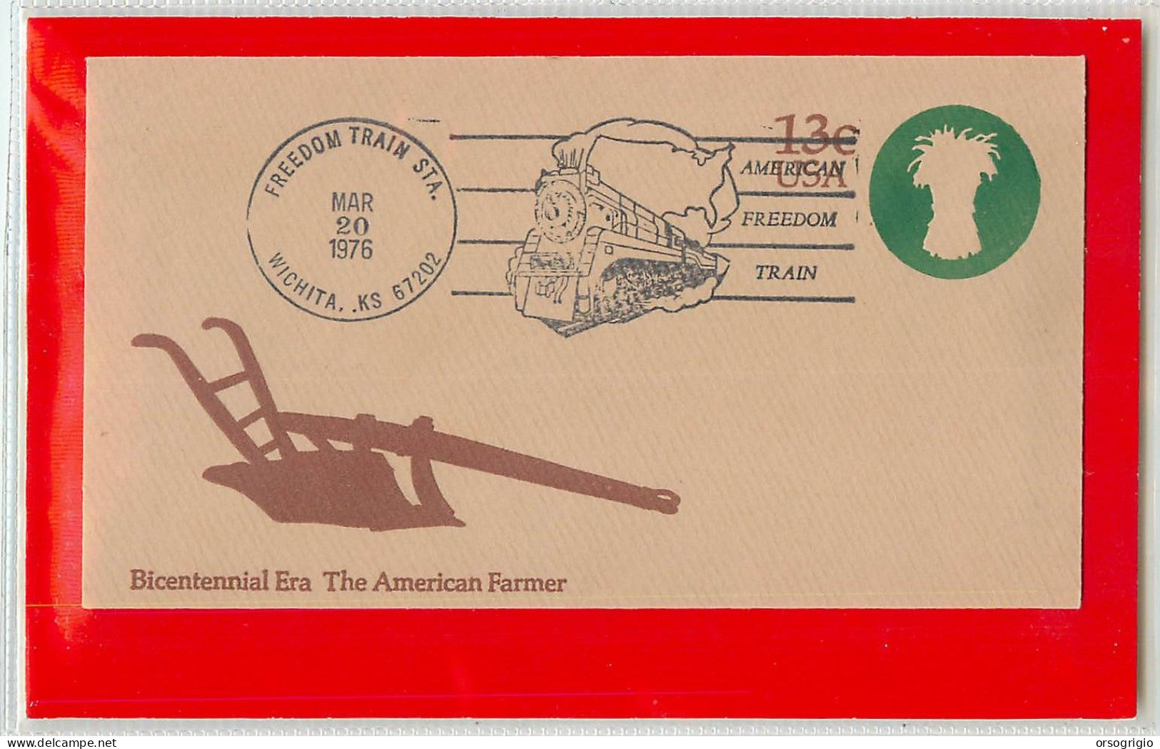 USA - AMERICAN FREEDOM TRAIN - WICHITA   -   BICENTENNIAL  -  MAR 20 1976 - 1961-80