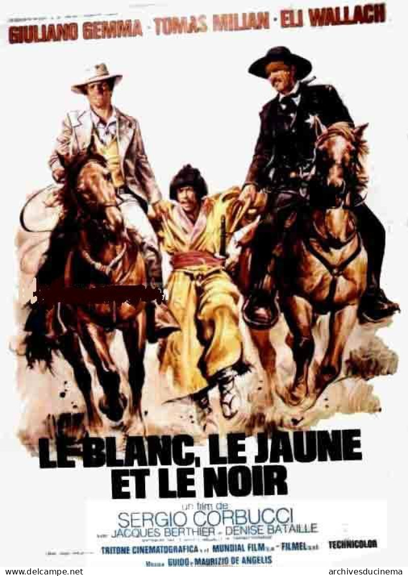 WESTERN  SPAGHETTI -  CORBUCCI - GEMMA - MILIAN  Affiche 120X160 LE BLANC LE JAUNE LE NOIR - Affiches & Posters