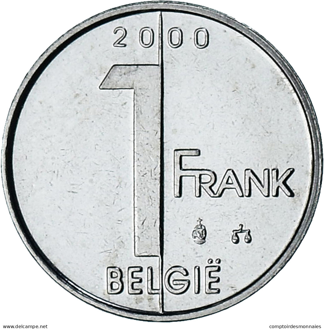 Belgique, Albert II, Franc, 2000, Série FDC, FDC, Nickel Plated Iron, KM:188 - 1 Frank