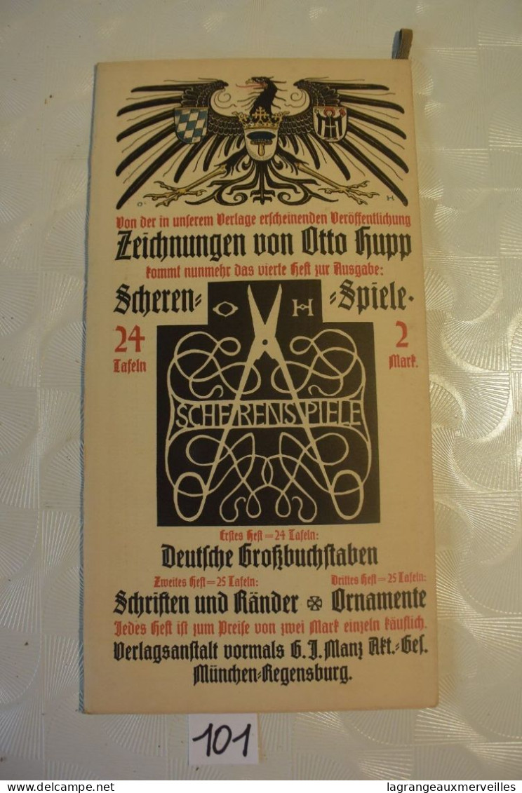 C101 MUNCHENER KALENDER 1915 German Pulp Paper Otto Hupp WW1 WW2 N°2 - Tamaño Grande : 1901-20