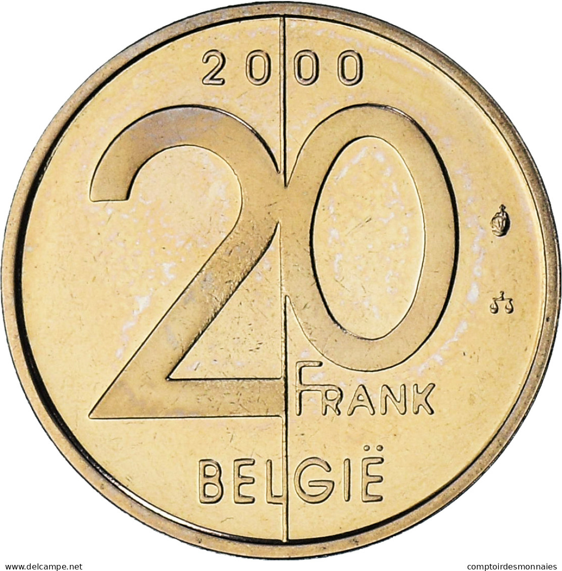 Belgique, Albert II, 20 Francs, 20 Frank, 2000, Série FDC, FDC, Nickel-Bronze - 20 Francs