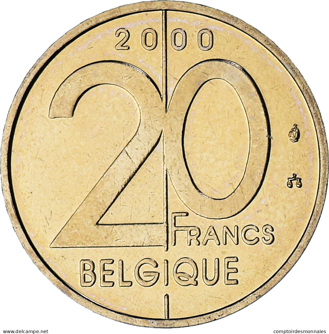 Belgique, Albert II, 20 Francs, 20 Frank, 2000, Série FDC, FDC, Nickel-Bronze - 20 Francs