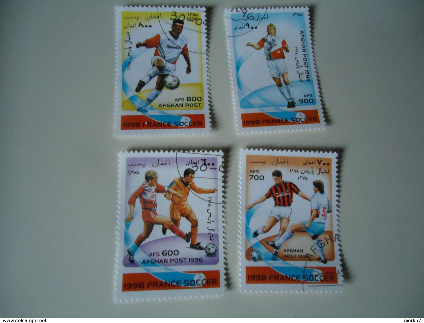 AFGHANISTAN   USED  STAMPS  SET 4  FOOTBALL SOCCER WORLD CUP - Sonstige & Ohne Zuordnung