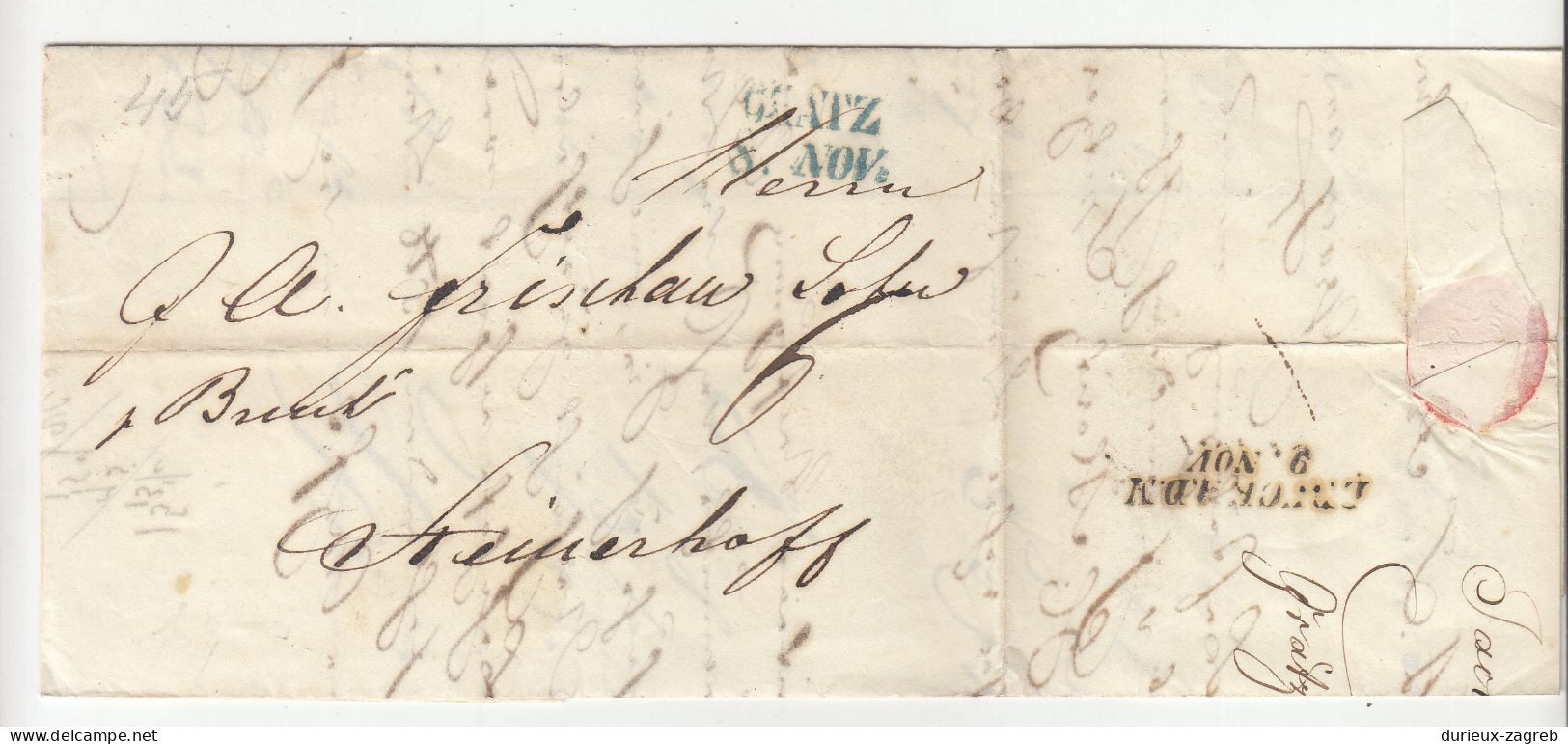 Austria Prephilately Letter Cover Posted 1848 Graz To Bruck A.d.M. B231120 - ...-1850 Voorfilatelie