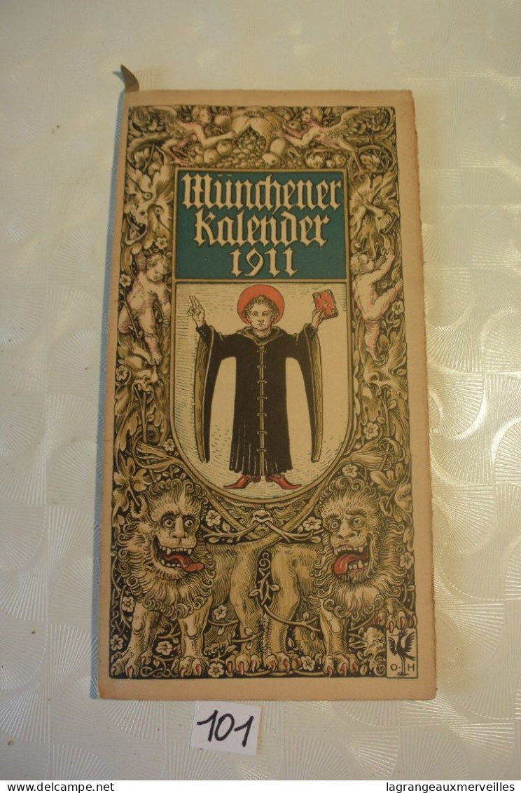 C101 MUNCHENER KALENDER 1911 German Pulp Paper Otto Hupp WW1 WW2 N°1 - Big : 1901-20