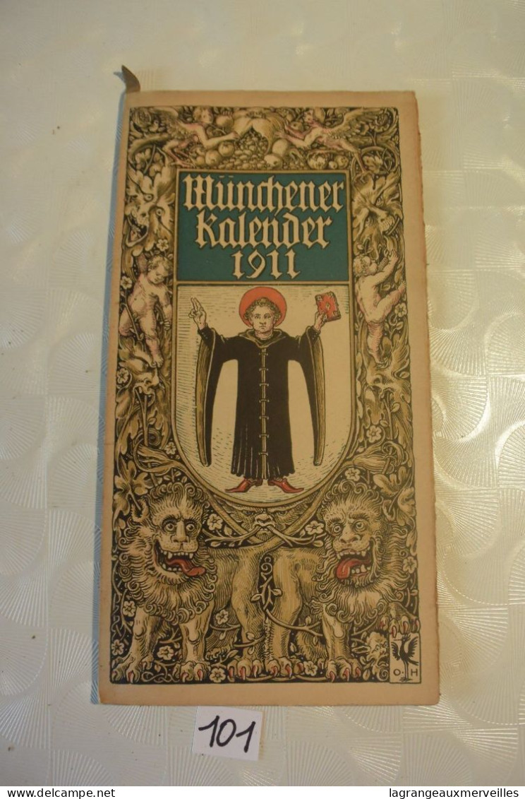 C101 MUNCHENER KALENDER 1911 German Pulp Paper Otto Hupp WW1 WW2 N°1 - Groot Formaat: 1901-20