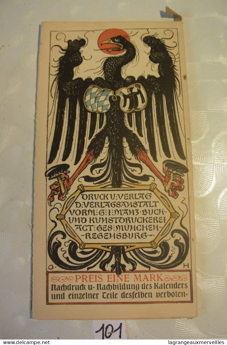 C101 MUNCHENER KALENDER 1906 German Pulp Paper Otto Hupp WW1 WW2 N°2 - Formato Grande : 1901-20