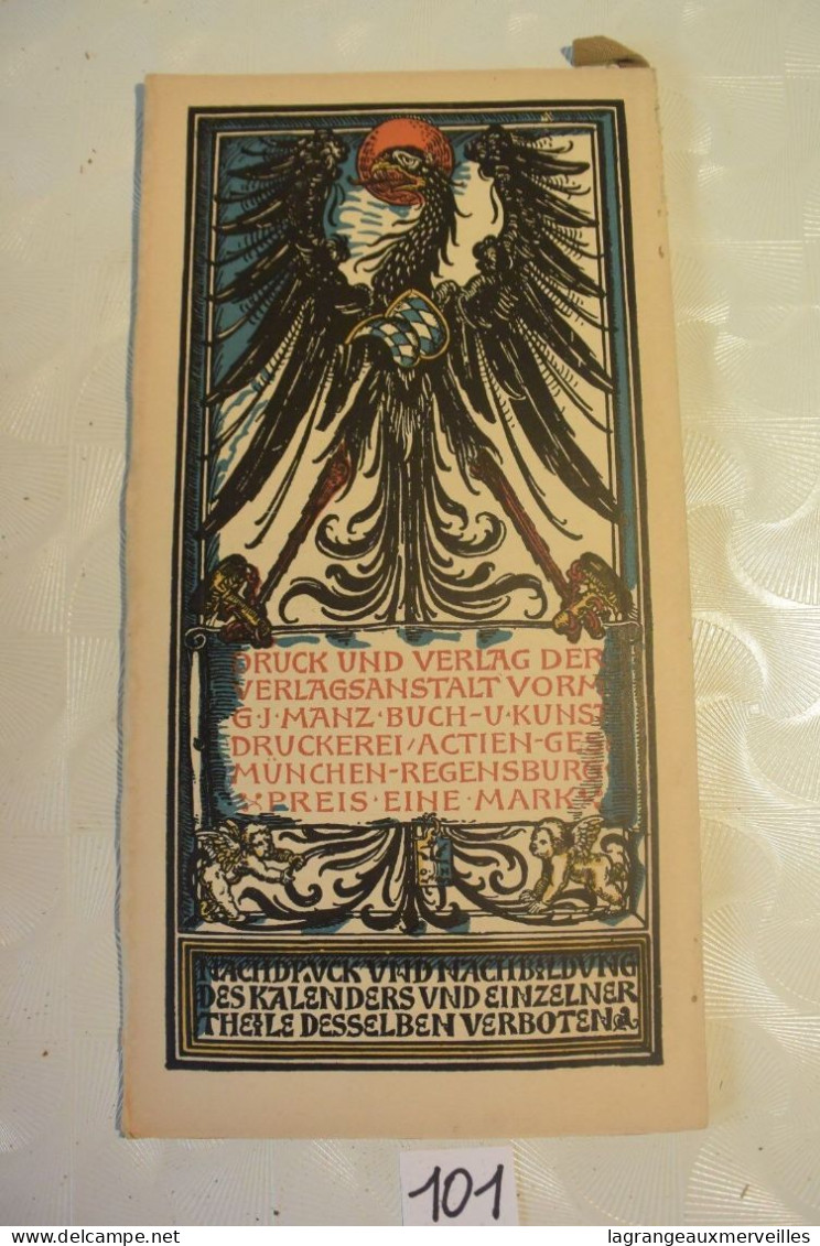 C101 MUNCHENER KALENDER 1903 German Pulp Paper Otto Hupp WW1 WW2 N°2 - Tamaño Grande : 1901-20