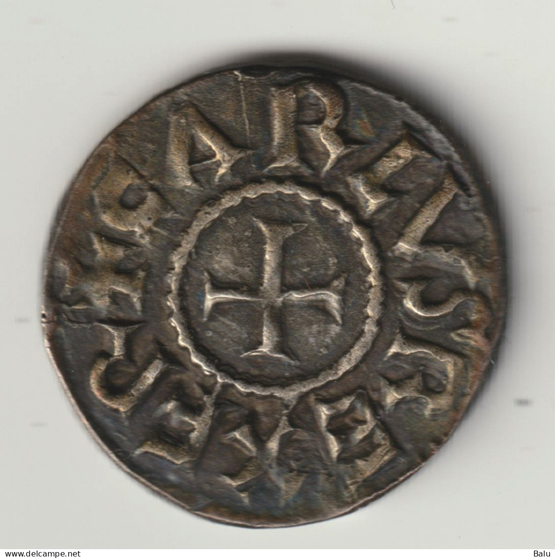 Ein Karolingischer Denar Karls Des Großen 793/94-814 Aus Dem Aachener Dom. Replik. 935er Sterlingsilber, 5 Scans - Fausses Monnaies