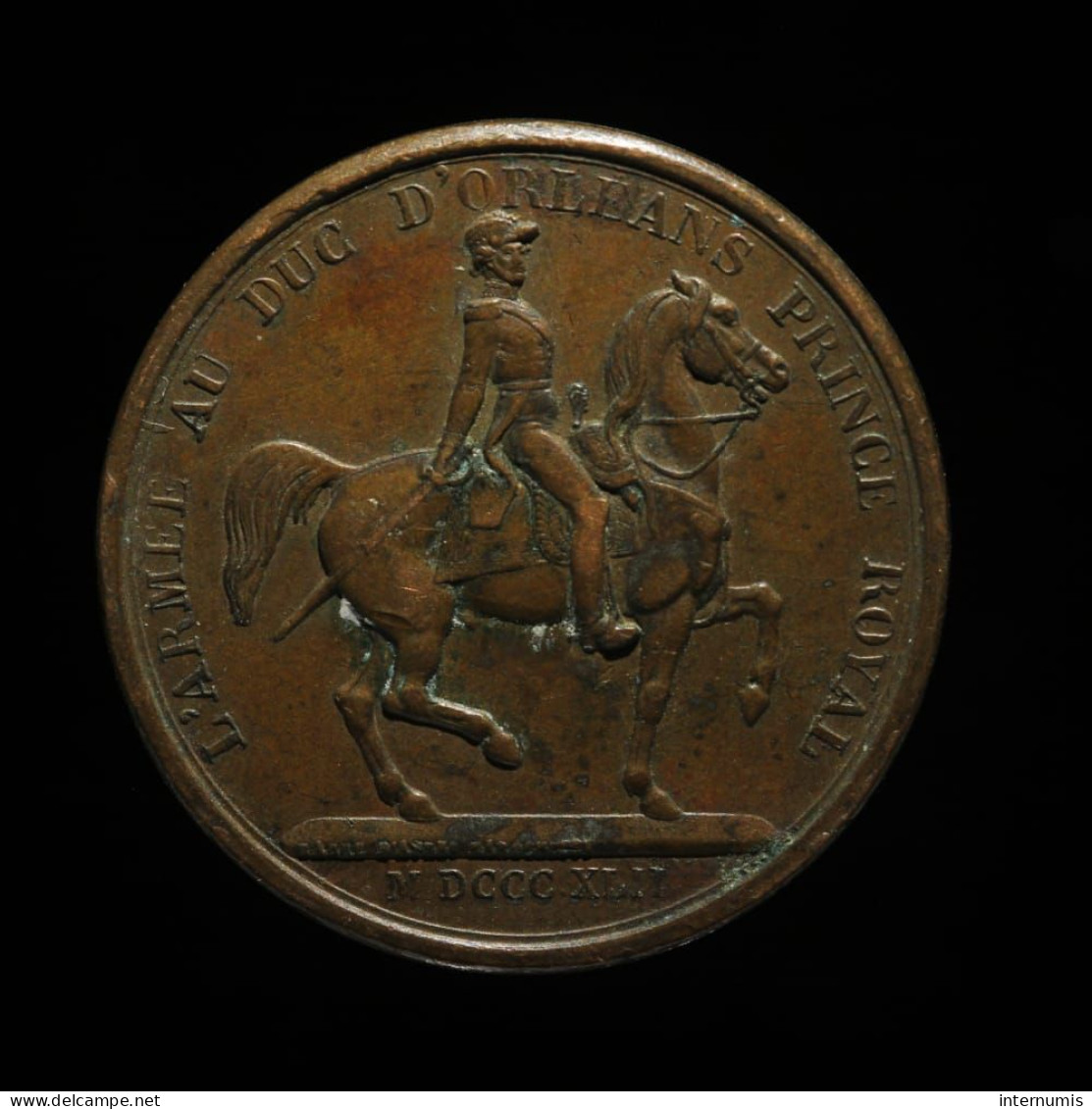 MEDAILLE / MEDAL : France, Louis-Philippe I, L'armée Au Duc D'Orleans Prince Royal, 1842, Cuivre (Copper), TTB+ (EF) - Royal / Of Nobility