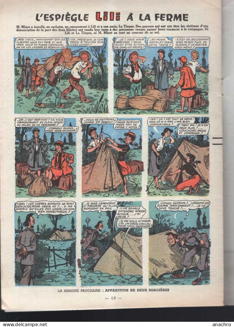Magazine FILLETTE  N°402 De 1954 Orphelinat De Chats AGGIE LILI Le Capitaine FRACASSE - Fillette