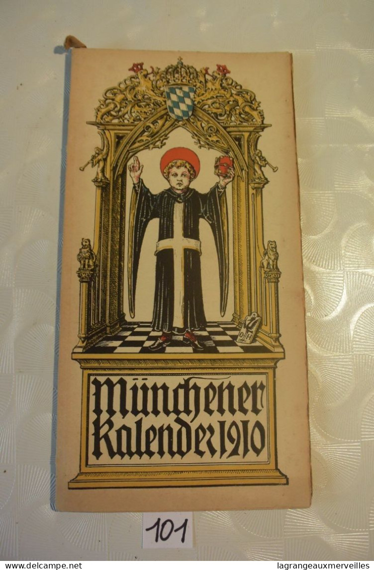 C101 MUNCHENER KALENDER 1910 German Pulp Paper Otto Hupp WW1 WW2 - Formato Grande : 1901-20