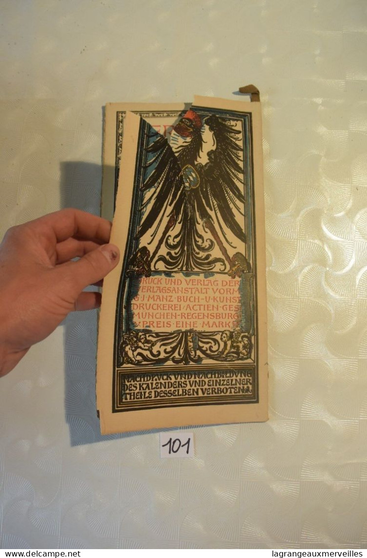 C101 MUNCHENER KALENDER 1901 German Pulp Paper Otto Hupp WW1 WW2 - Groot Formaat: 1901-20