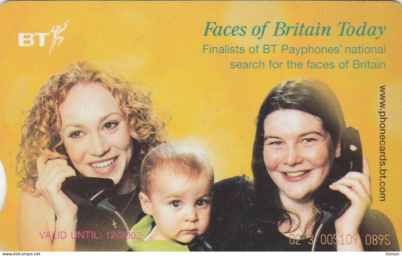 UK, BCC-167, Faces Of Britain Today 2 - Green, 2 Scans.   Chip : SL1 - BT Generales
