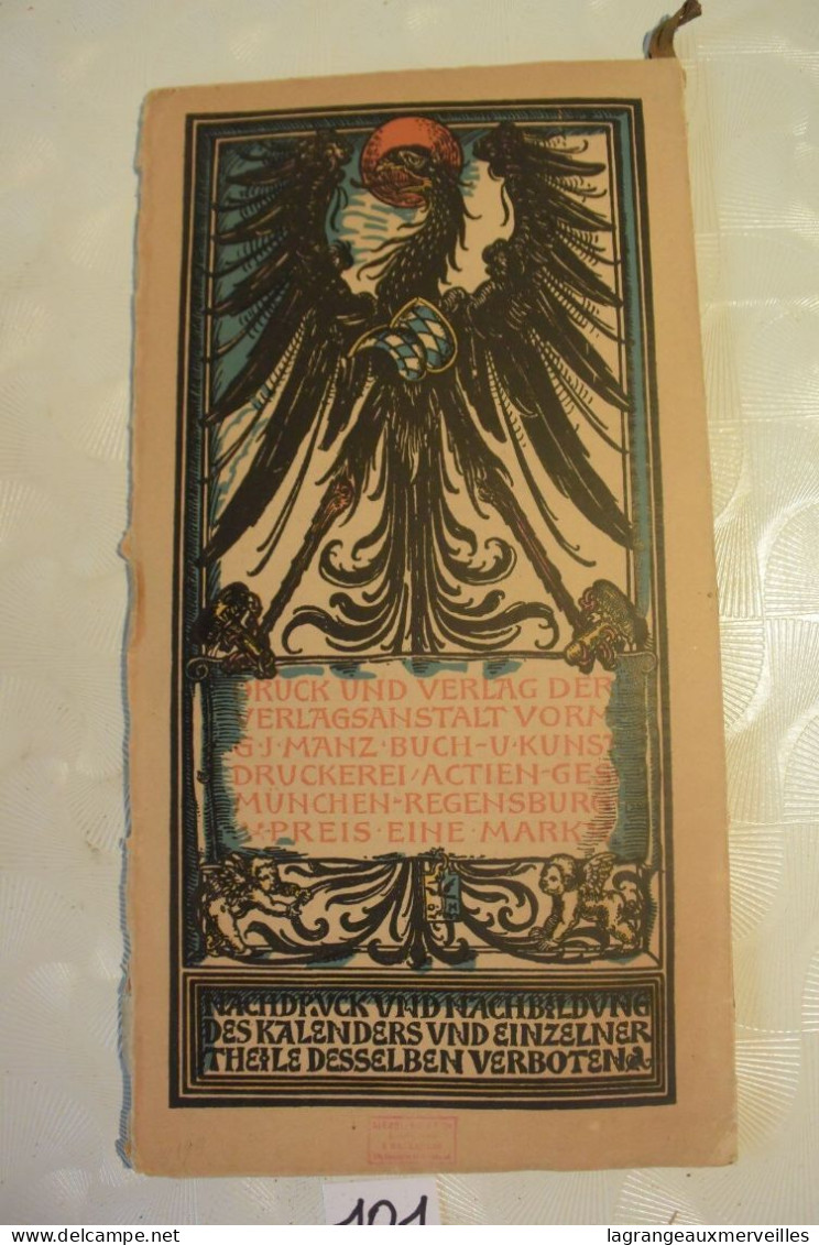 C101 MUNCHENER KALENDER 1902 German Pulp Paper Otto Hupp WW1 WW2 N°1 - Formato Grande : 1901-20