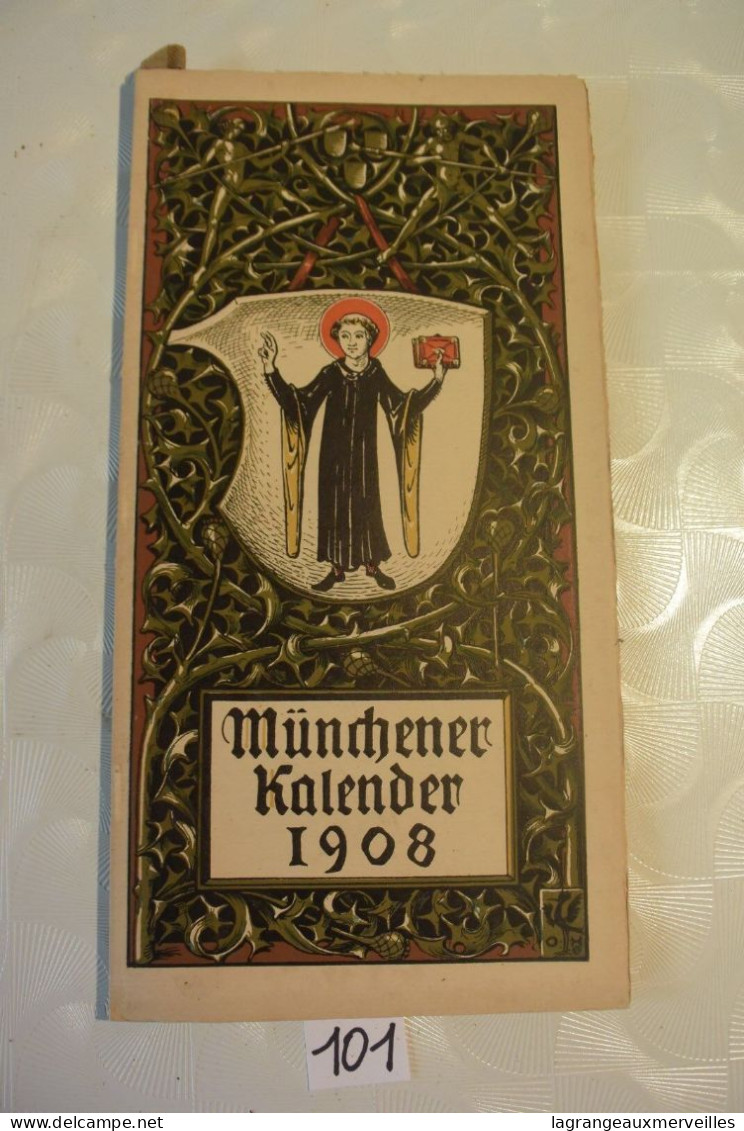 C101 MUNCHENER KALENDER 1911 German Pulp Paper Otto Hupp WW1 WW2 N°2 - Tamaño Grande : 1901-20