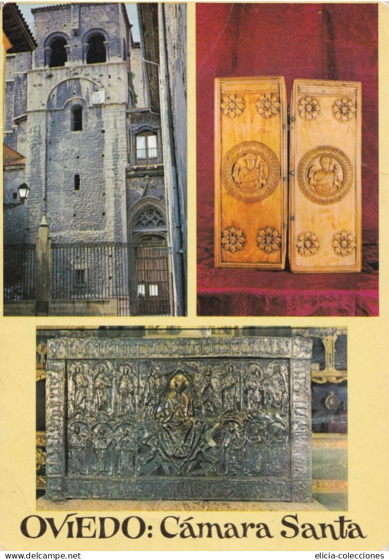 ESPAGNE. Carte Postale, Oviedo. Chambre Sainte, Tours Romantiques, Arches Des Reliques. Non Circulée Pas. - Asturias (Oviedo)