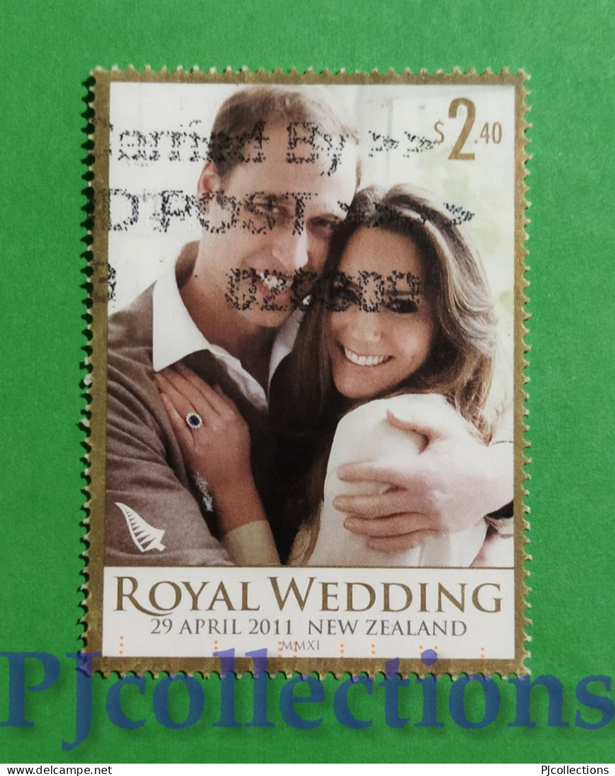 S717- NUOVA ZELANDA - NEW ZEALAND 2011 ROYAL WEDDING $2,40 USATO - USED - Oblitérés