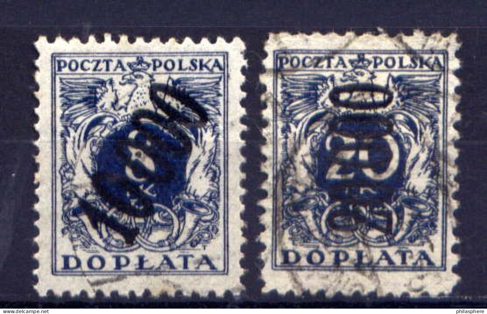 Polen Porto Nr.51 + 52          O  Used         (1824) - Postage Due
