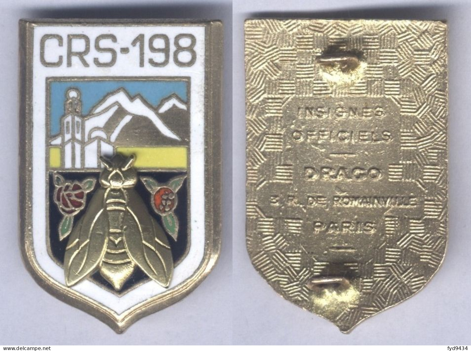 Insigne De La Compagnie Républicaine De Sécurité N° 198 - Blida - Police