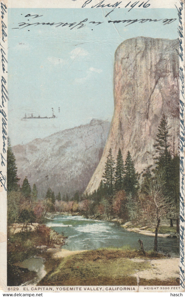4917 123 California, El Capitan Yosemite Valley. 1916. (A Small Tear At The Bottom Right)  - Yosemite