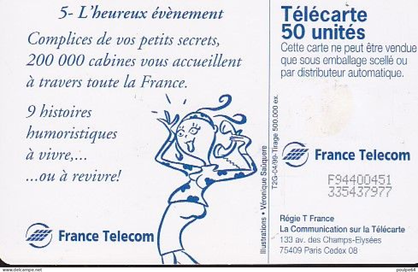 F949A  04/1999 - BD - L'HEUREUX ÉVÉNEMENT - 50 LG1 (carte Brillante) - 1999