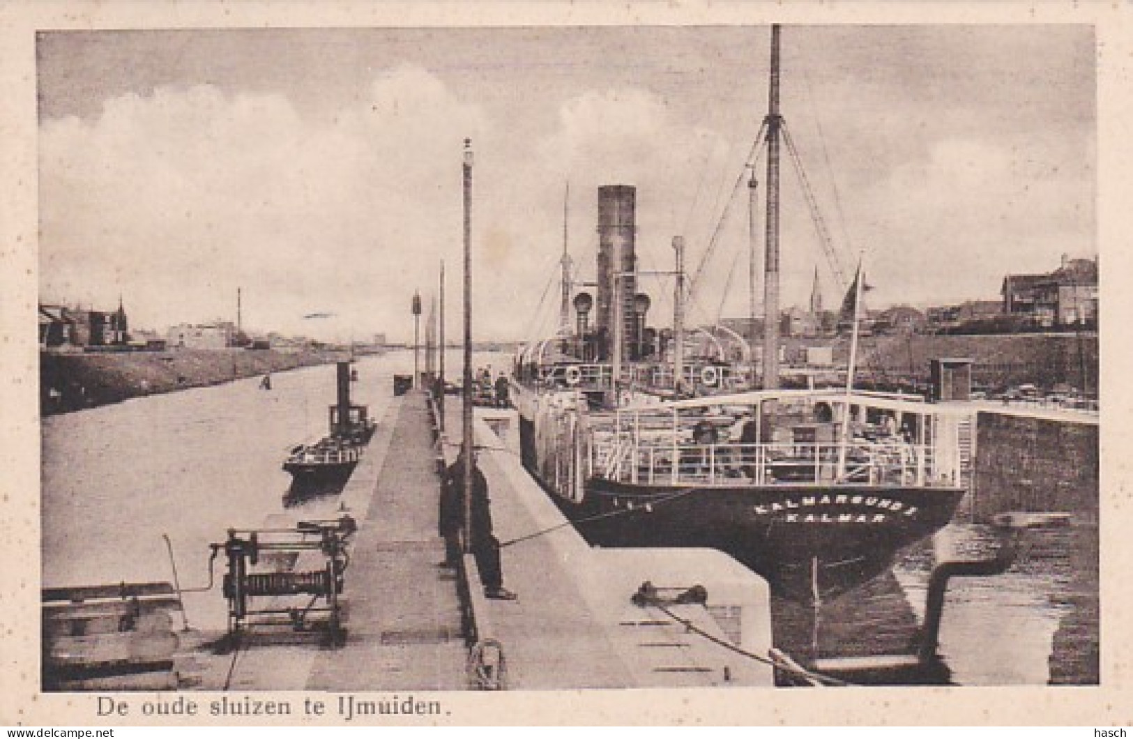 484538IJmuiden, De Oude Sluizen 1931. (minuscule Vouwen In De Hoeken) - IJmuiden