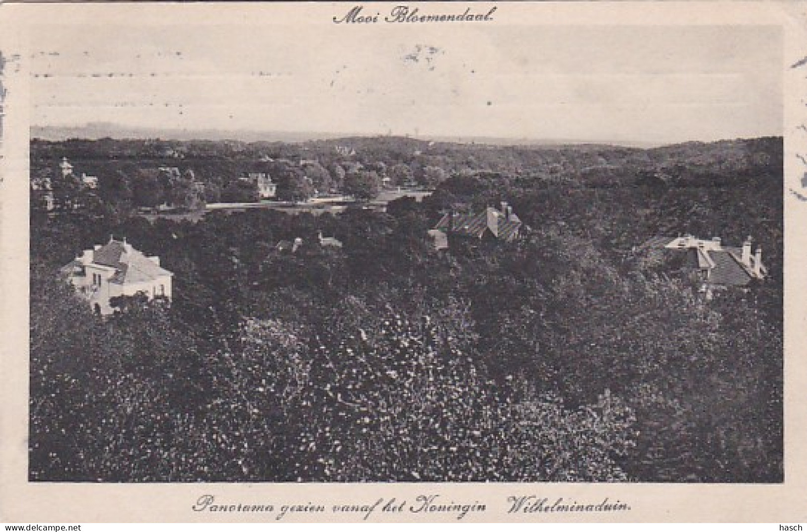 484562Bloemendaal, Panorama Gezien Vanaf Het Koningin Wilhelminaduin. 1916. - Bloemendaal