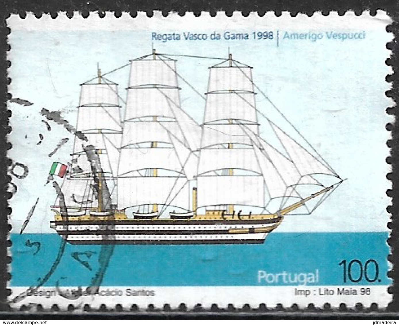 Portugal – 1998 Vasco Da Gama Boats Race 100. Used Stamp - Oblitérés