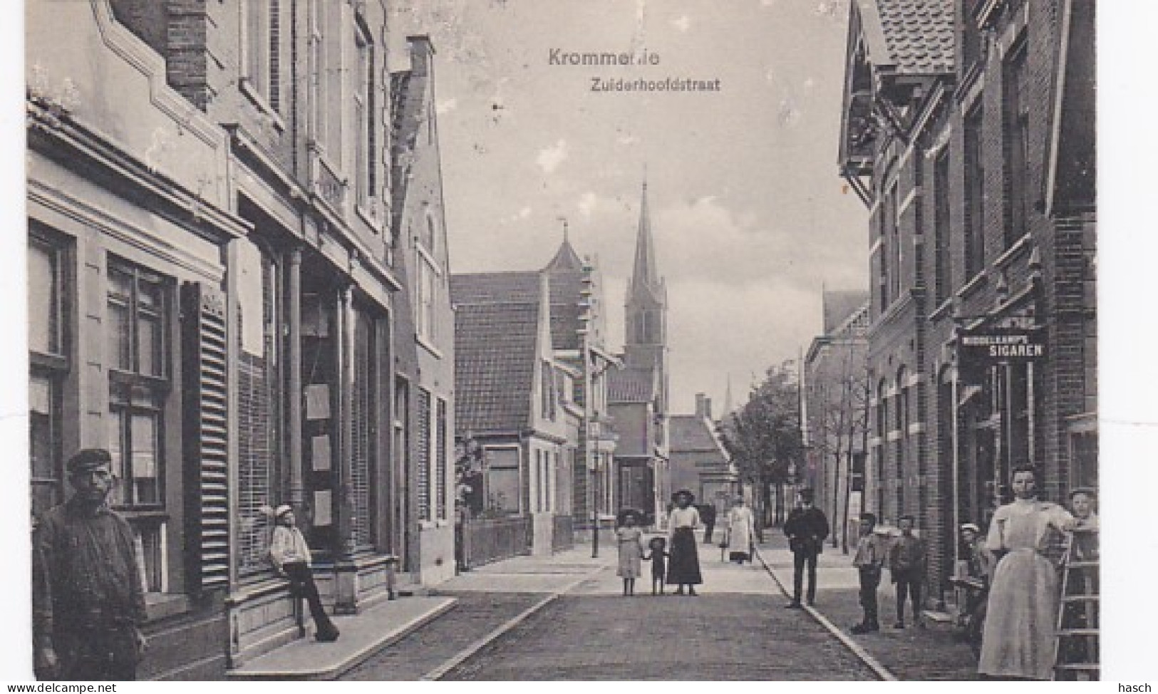 4845153Krommenie, Zuiderhoofdstraat 1905. (diverse Beschadigingen) - Krommenie