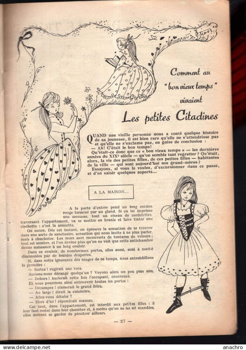 Magazine FILLETTE  n° spécial RENTREE de septembre 1955 ROSE-MARY détective