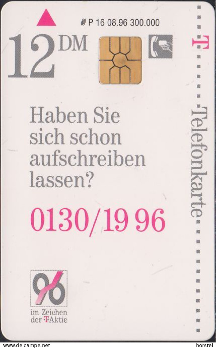 Germany P16/96 T-Aktie - Polizist - Modul 20 (010 30 1 ) - P & PD-Series: Schalterkarten Der Dt. Telekom