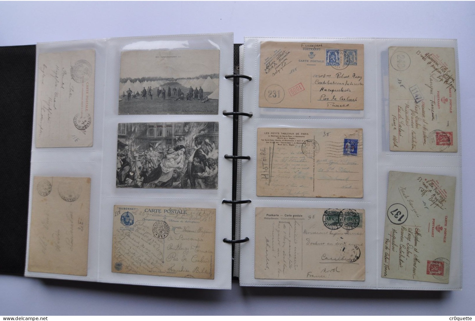 # THEME - MILITARIA / ALBUM MILITAIRE de 390 CARTES POSTALES