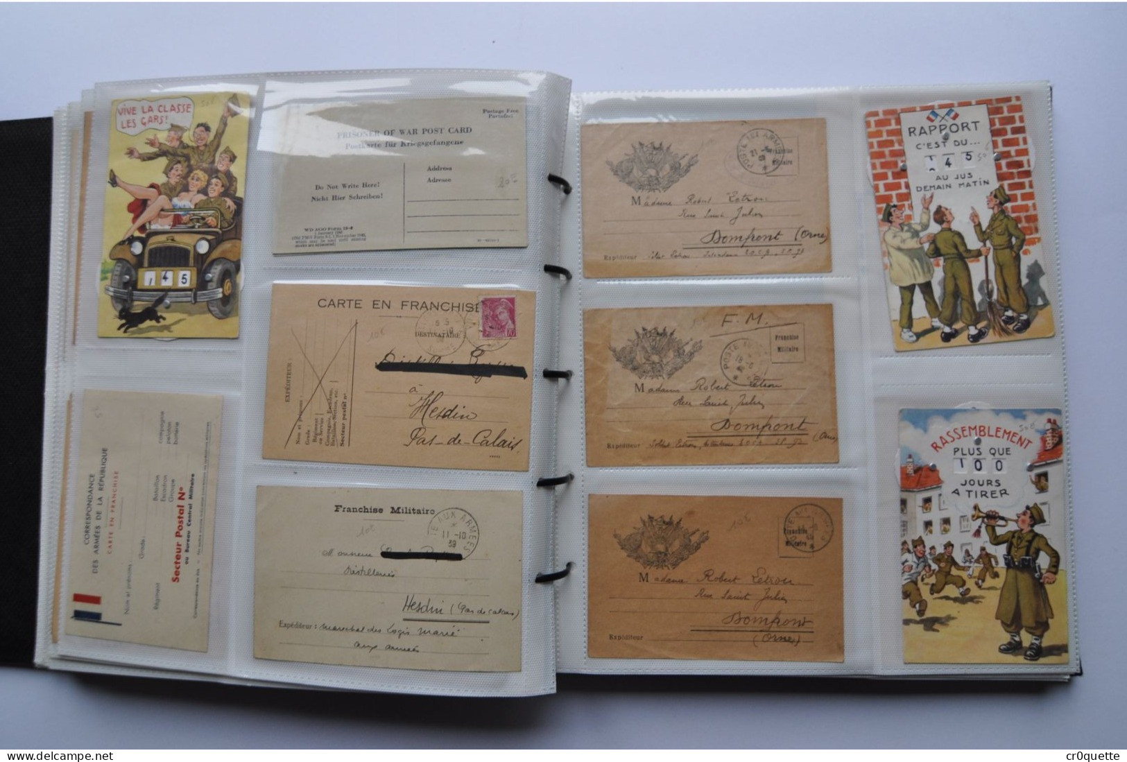 # THEME - MILITARIA / ALBUM MILITAIRE de 390 CARTES POSTALES