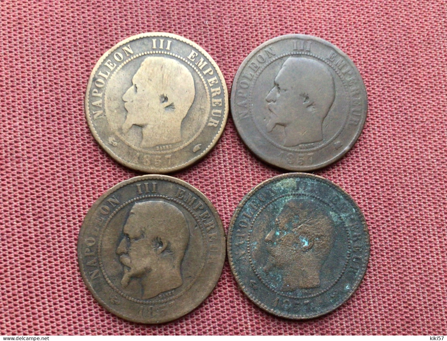 FRANCE LOT De 4 Monnaies 10 Cts Assez Rares 1857 A-K-MA-W état Voir Photos - 10 Centimes