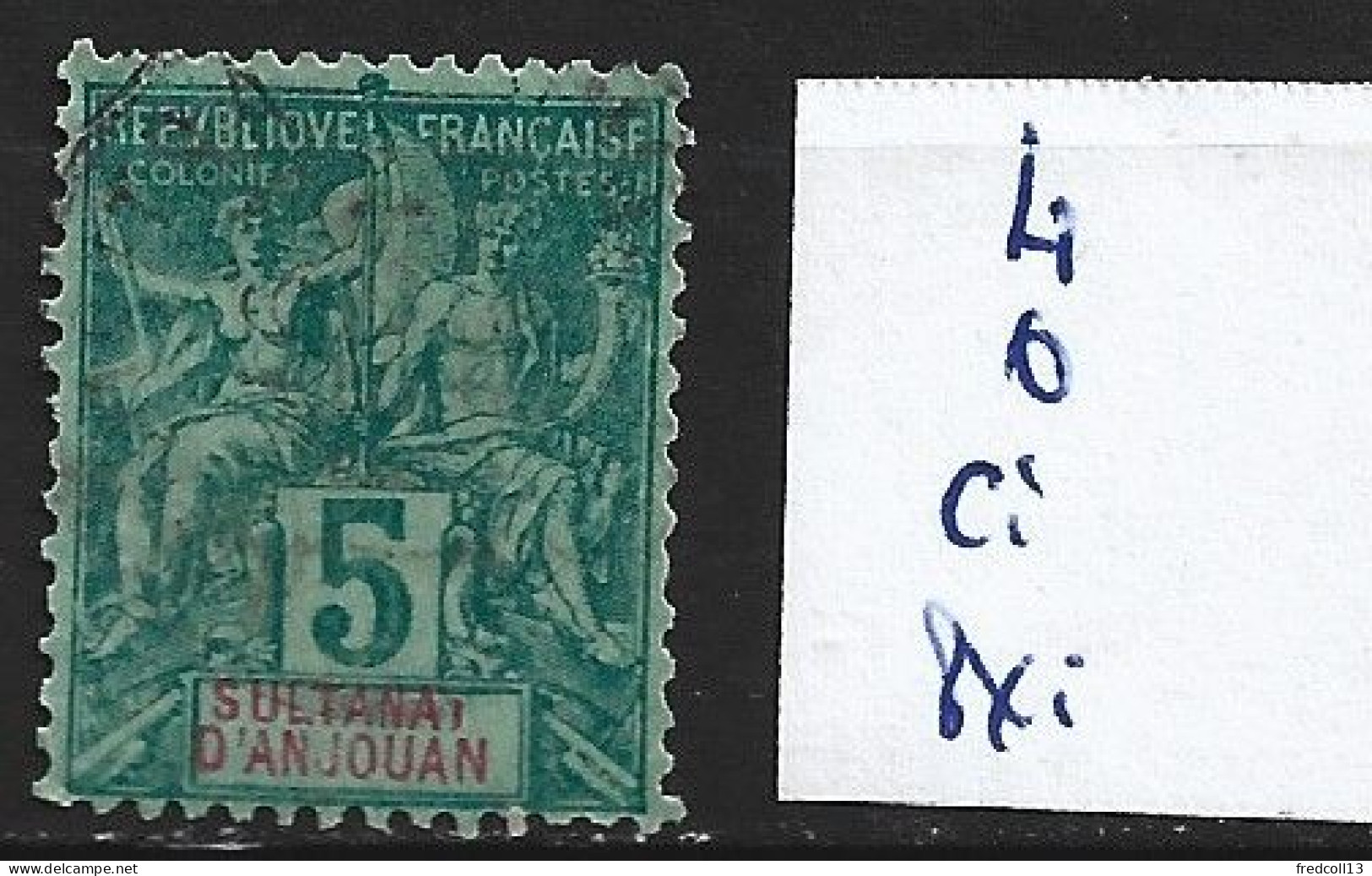 ANJOUAN 4 Oblitéré Côte 7 € - Used Stamps