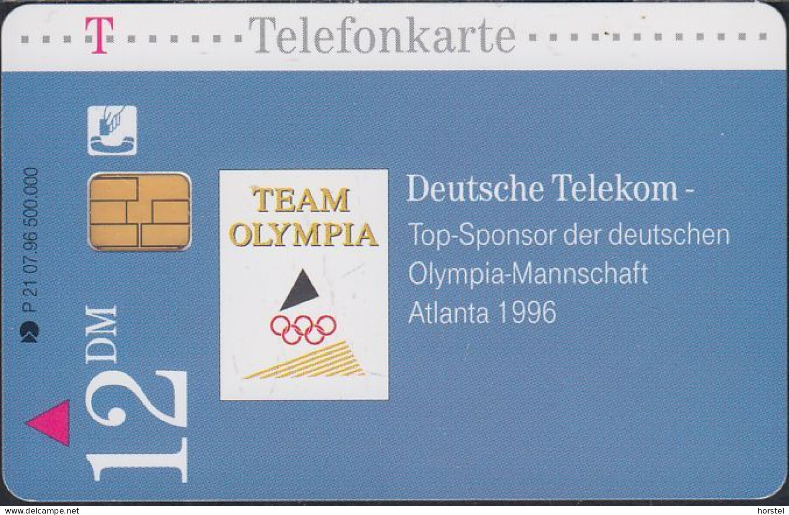 Germany P21/96 Team Telekom - Olympia Atlanta - Radfahrer - P & PD-Series: Schalterkarten Der Dt. Telekom