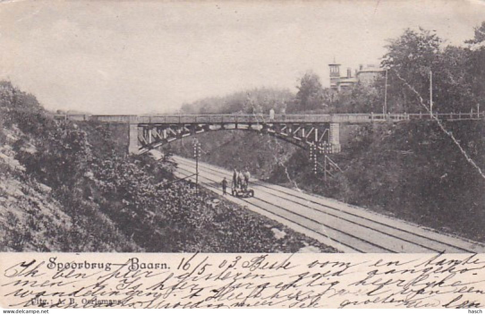 4844213Baarn, Spoorbrug. 1903. (diverse Vouwen) - Baarn