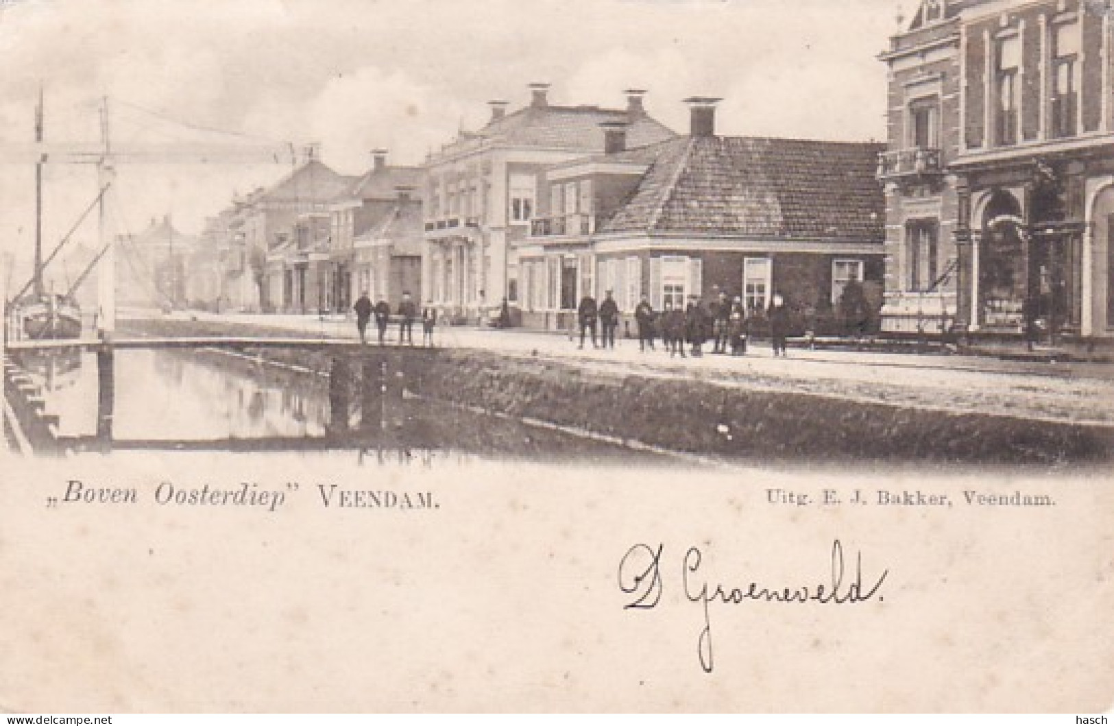 4844221Veendam, Boven Oosterdiep. 1900.  - Veendam