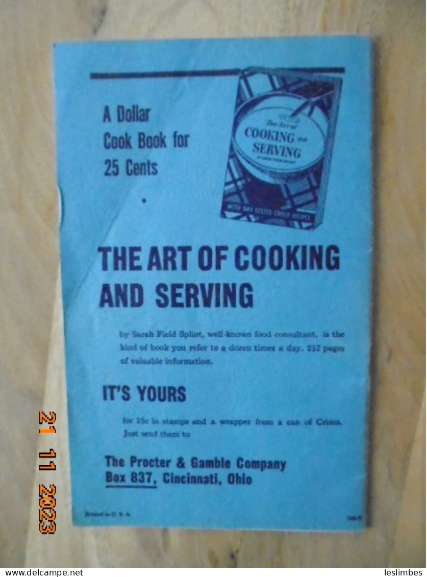 Cooking Hints And Tested Recipes - Winifred Carter - Procter & Gamble Co. 1967 - Noord-Amerikaans