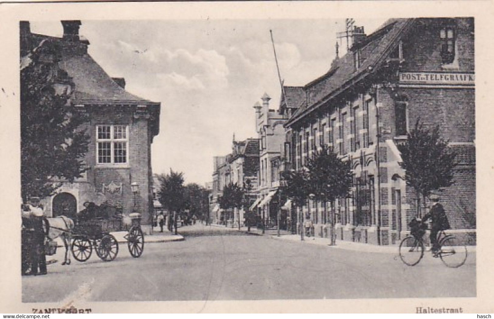 4844299Zandvoort, Haltestraat. 1929. (kleine Vouwen In De Hoeken, Beschadiging Linksonder) - Zandvoort