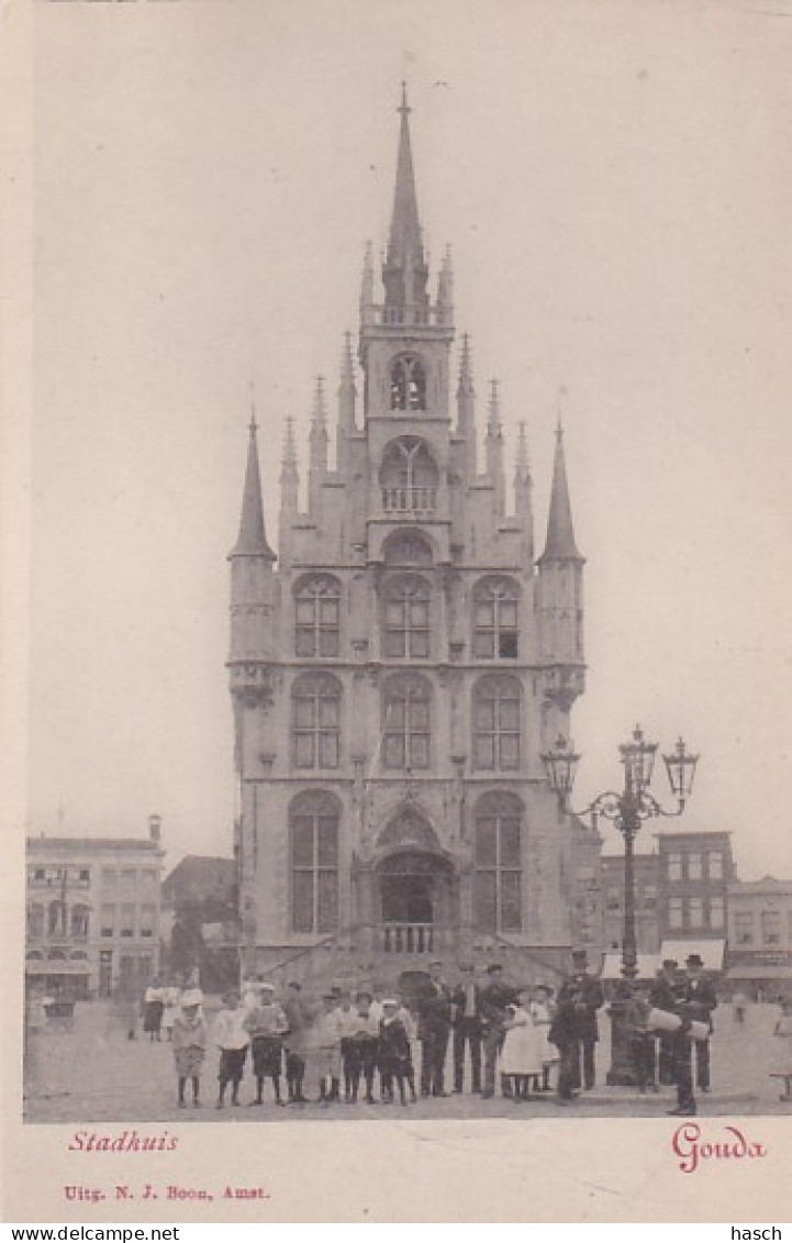 4844485Gouda, Stadhuis Rond 1900.(kanten Zijn Afgeknipt) - Gouda