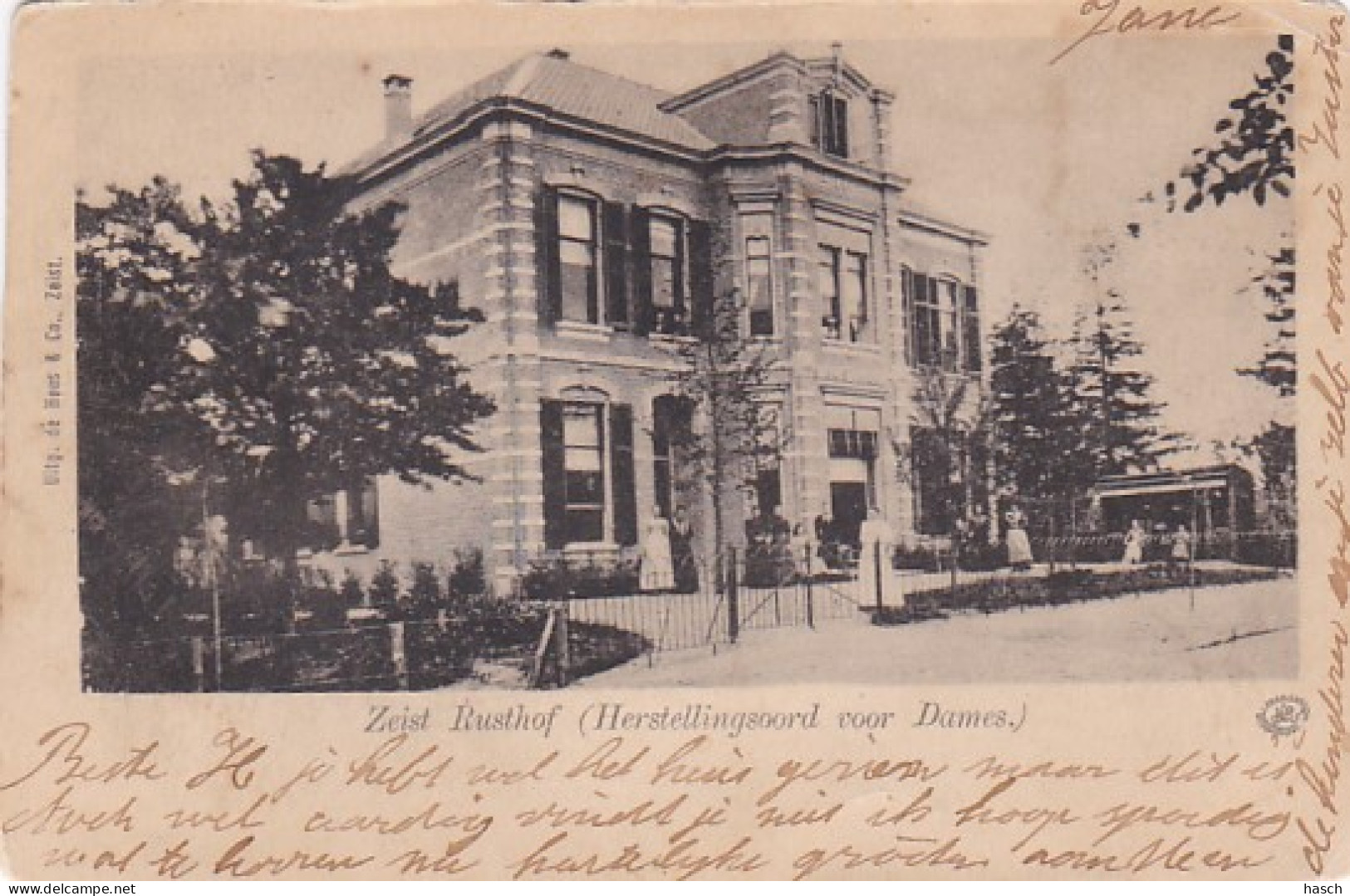 4844521Zeist, Rusthof (Herstellingsoord Voor Dames)(poststempel 1901)(zie Hoeken En Randen) - Zeist