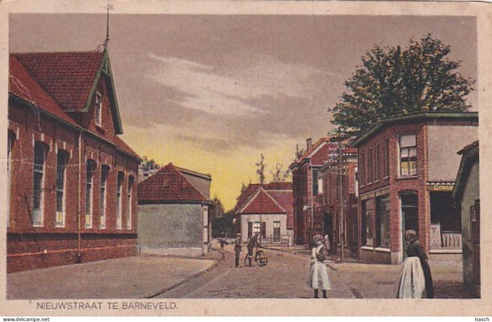 4844547Barneveld, Nieuwstraat. 1942. (zie Achterkant Hoeken En Randen) - Barneveld