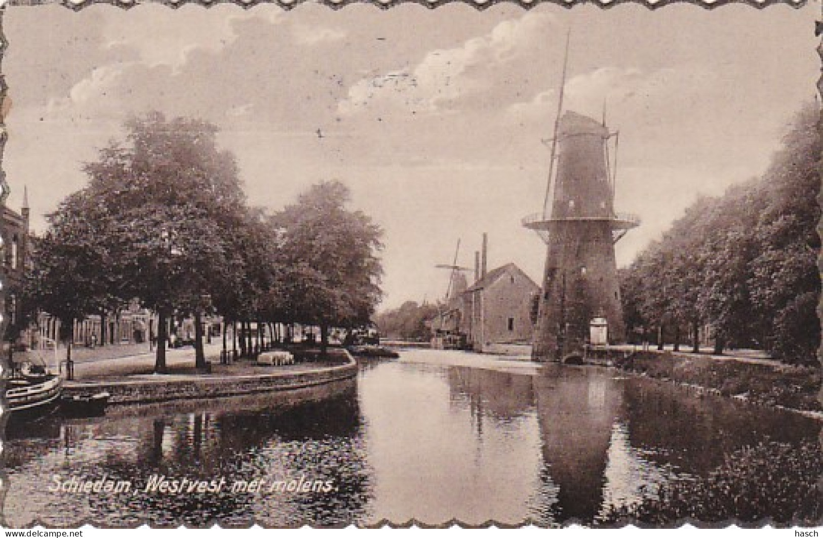 4844585Schiedam, Westvest Met Molens.1931.  - Schiedam